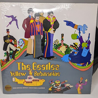 #ad SEALED 2008 The Beatles Yellow Submarine Calendar Borders Exclusive Special L2 $47.50