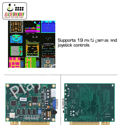 #ad Arcade JAMMA Video Game PCB 19 in 1 Horizontal Multicade Arcade Multigame Board $37.50