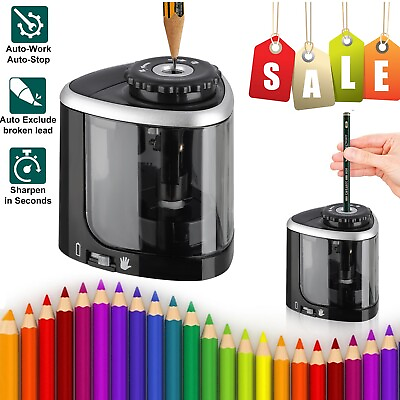 #ad Automatic Electric Pencil Sharpener For Kids Battery Operated Home School Office $10.98