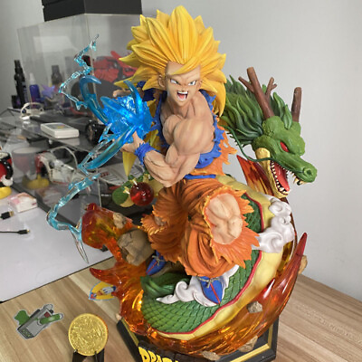 #ad Dragon Ball SSJ3 Son Goku Resin Model Painted In Stock Anime Super Saiyan 3 New $744.48