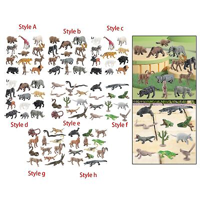 #ad 12Pcs Forest Wildlife Animals Figurines Playset Animals Figures Model for $12.17