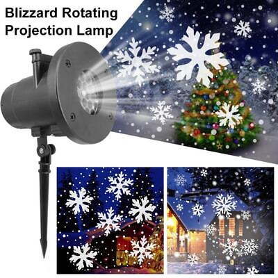 #ad LED Projector Light Moving Snowflake Landscape Laser Lamp Xmas New Year Decor US $17.99