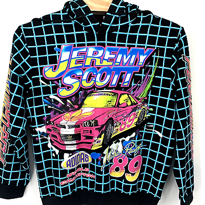 #ad Jeremy Scott RALLY HOODIE HG6511 Large L NWT Adidas Originals Multicolor $52.99