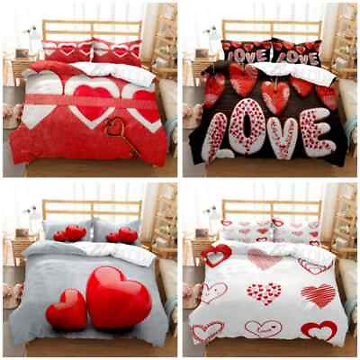 #ad Love Printing Trend Bedding Soft and Comfortable Bedding Sets Customizable $115.99