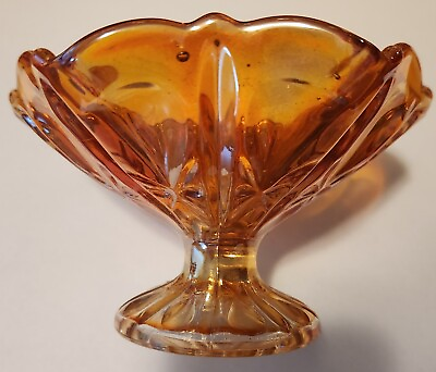 #ad Vintage 1920s Imperial Carnival Glass Compote $20.00