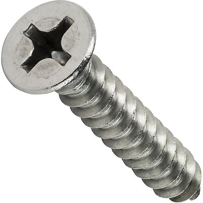 #ad #4 Phillips Flat Head Self Tapping Sheet Metal Screws Stainless Steel All Sizes $217.40