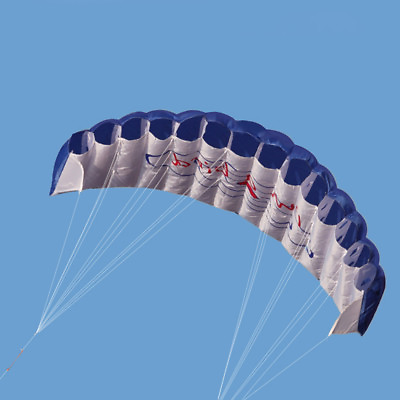 #ad NEW1.4m Power Kite outdoor FUN surfing Toys Parafoil Parachute DUAL LINE Blue $16.99