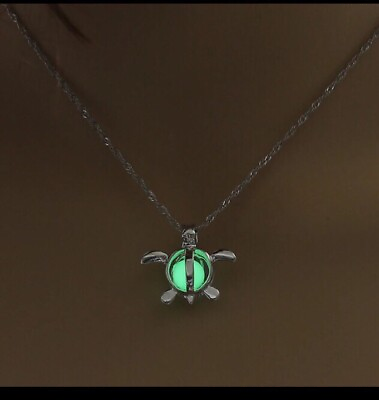 #ad VSCO Girl Glow In The Dark Sea Turtle Necklace . Save The Turtles $14.99