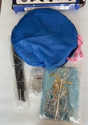 #ad Frozen Ice Princess Play Tent Girls Ice Castle Kids Tent Indoor With Lights $50.00