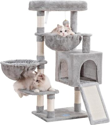 #ad Cat Tree Cat Tower for Indoor Cats Cat House with Large Padded Bed Cozy Condo $51.99