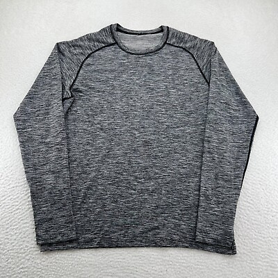 #ad Lululemon Mens Metal Vent Tech Long Sleeve Shirt Heathered Gray Size Large $31.61