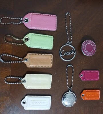 #ad COACH Hang Tag Replacement Lot Charms Various Colors 10 Total $29.99