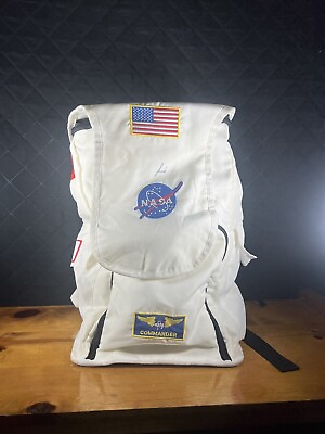 #ad Aeromax Jr. Astronaut Backpack White with NASA patches Adults or Children $25.00