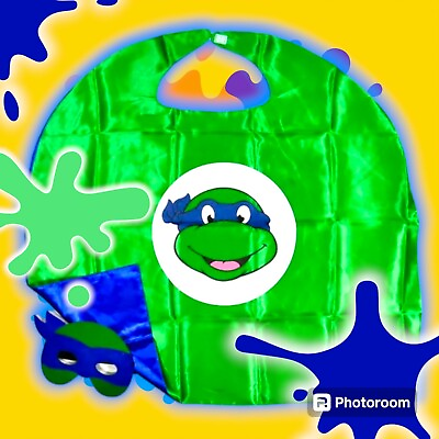 #ad Kids Ninja Turtle Costume Cape Mask Boys Leonardo $5.99