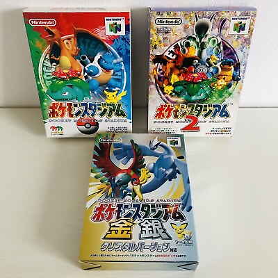 #ad Pokemon Pocket Monsters Stadium Gold Silver Crystal Nintendo 64 import from Japa $49.80