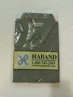#ad Genuine Haband Dark Green Casual Shirt Summer Shirt Size 16.5 $16.32
