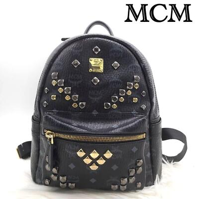 #ad Mcm Rucksack Backpack Studs Black $573.96