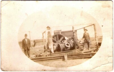 #ad Vintage Factory Workers with Equipment Texas Real Photo Postcard $14.99