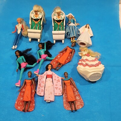 #ad Barbie Mini Figures Lot Of 12 $16.55