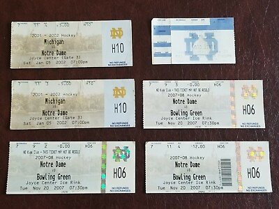 #ad 2007 Notre Dame Hockey v Michigan amp; Bowling Green amp; 1998 Ohio State Ticket Stubs $14.99