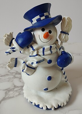 #ad Christmas snowman collectible Tabletop Decor Snowman figurine 336 $18.00