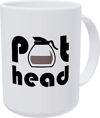 #ad Pot Head Printed Funny White Coffee Mug $12.99