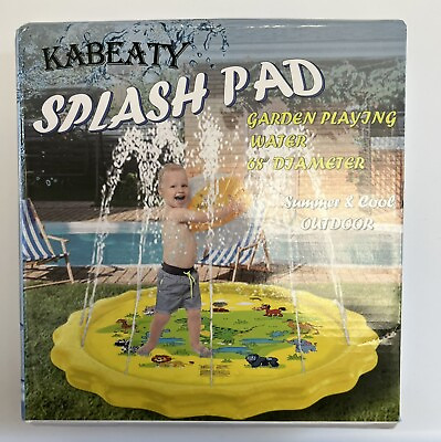 #ad Inflatable Sprinkle and Splash Play Water Mat 68” Outdoor $19.95