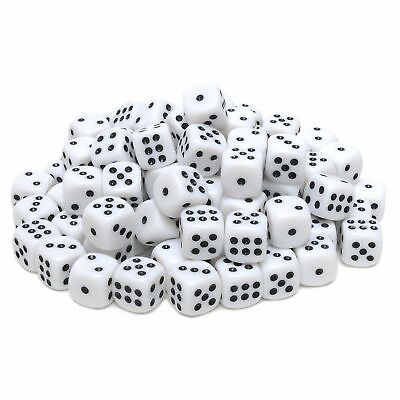 #ad WE Games White Opaque Dice with Rounded Corners 100 Pack $24.99