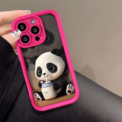 #ad Cute Panda Phone Case for iPhone 15 14 13 12 11 Pro Max XR X 6 7 8 Plus SE2 SE3 $2.52
