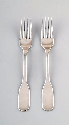 #ad Hans Hansen silverware Susanne dinner fork in sterling silver. 2 pieces $170.00