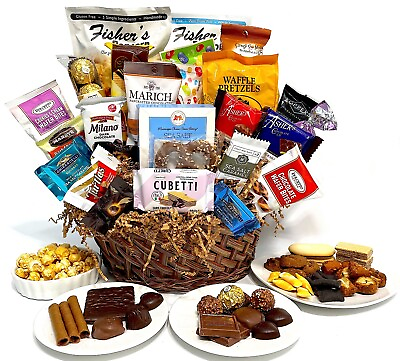 #ad Easter Gourmet Gift Basket with chocolate cookie candy for kids family women men $124.99