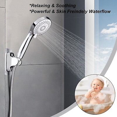 #ad Shower Head High Pressure Massage Hand Held 3 Spray Settings With 6.5Ft Hose $9.99