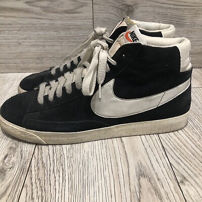 #ad Nike Blazer High Shoes Men#x27;s US 13 Black Vintage ND Lace Up Sneakers $38.98