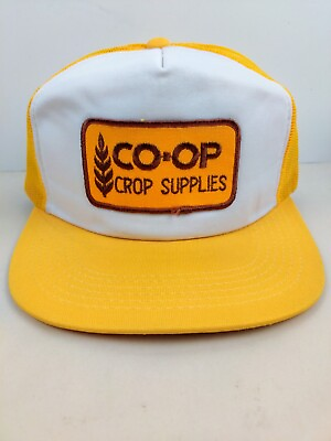 #ad Vintage Co Op Crop Supplies Farm Trucker Hat Snapback Cap NOS $21.00