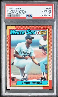 #ad 1990 Topps #414b Frank Thomas PSA 10 GEM MINT RC Rookie White Sox $129.99