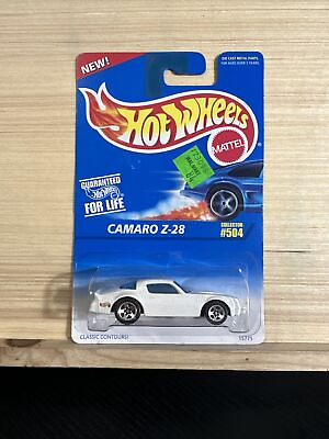 #ad 1996 Hot Wheels Blue Card Camaro Z 28 Collector 504 5 Spoke Wheel $2.75