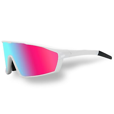 #ad Youth Baseball Sunglasses Kids Teen Sports Polarized Sunglasses Whiteamp;pink $23.66