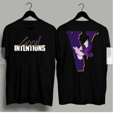 #ad Vintage Nav x Vlone Good Intentions Doves Black T shirt $7.99