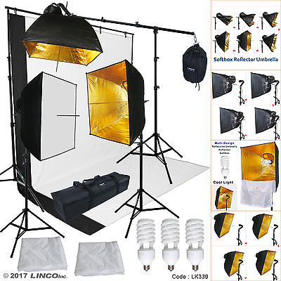 #ad Studio Lighting Photography Video Softbox Umbrella Light Kit Peno $99.99