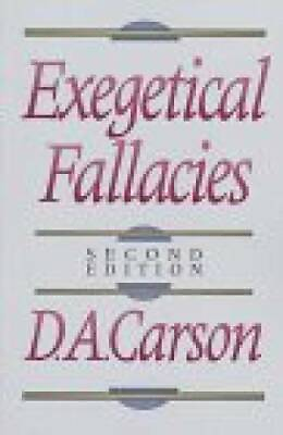 #ad Exegetical Fallacies Paperback By D. A. Carson GOOD $8.49