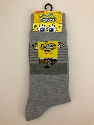 SPONGEBOB Socks Nickelodeon SQUAREPANTS Shoe Size 6 12 1 pair $11.75