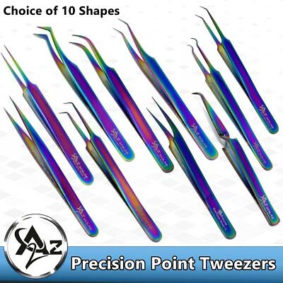 #ad False Eyelash Extension Tweezers Beauty Tool Face Hair Removal Multi Color $7.99