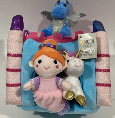 #ad My Little Princess Castle Plush Set Castle Unicorn Dragon Princess New $9.99