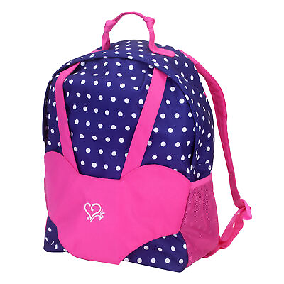 #ad Sophia#x27;s by Teamson Kids Polka Dot Backpack Carrier to fit 15#x27;#x27; 18#x27;#x27; Dolls Navy $36.95