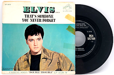 #ad ELVIS PRESLEY THAT#x27;S SOMEONE YOU NEVER FORGET LONG 45 amp; PICTURE SLEEVE RCA $24.87