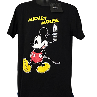 #ad Mickey Mouse T Shirt Men Women Unisex Black Size Large Disney NEW $17.75