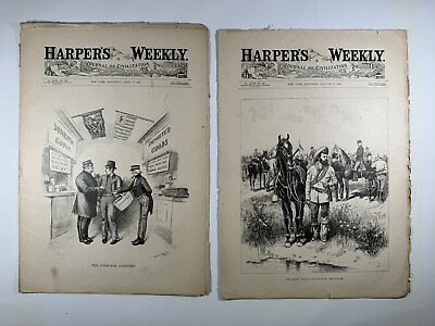 #ad Harper’s Weekly 1888 Aug. 11th amp; April 7th $16.95