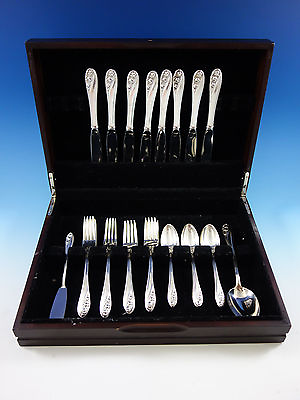 #ad Lily of the Valley by Gorham Sterling Silver Flatware Set 8 Service 34 Pcs $1995.00