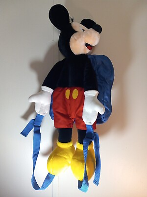 #ad Disney Mickey Mouse Kids Plush Doll Backpack MICKEY AND CO. VINTAGE 20” $17.95