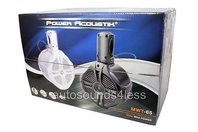 #ad Power Acoustik MWT 65W 500 Watt Marine White 6.5quot; Wake Tower Speakers 6 1 2quot; $104.90